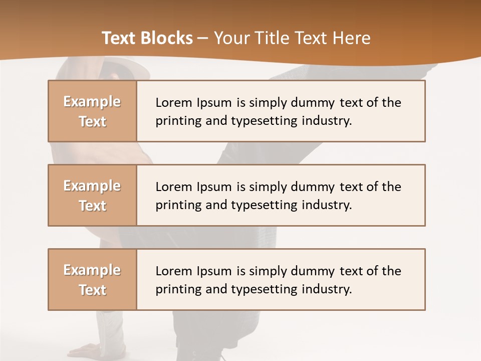 Flexibility Boy Breakdancer PowerPoint Template