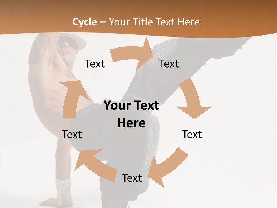 Flexibility Boy Breakdancer PowerPoint Template