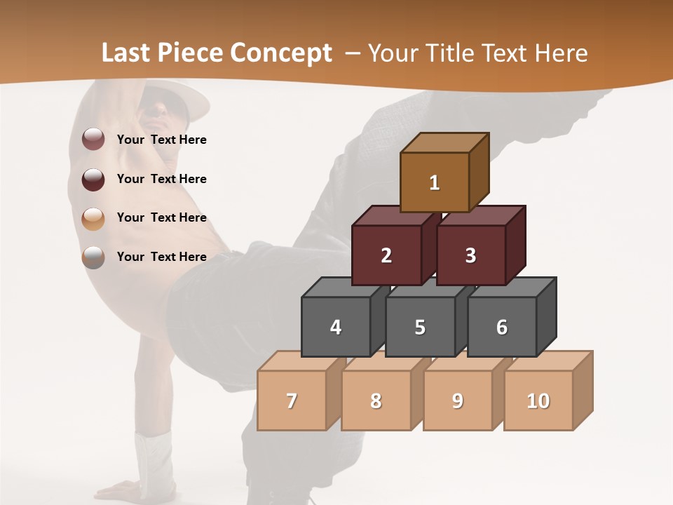 Flexibility Boy Breakdancer PowerPoint Template