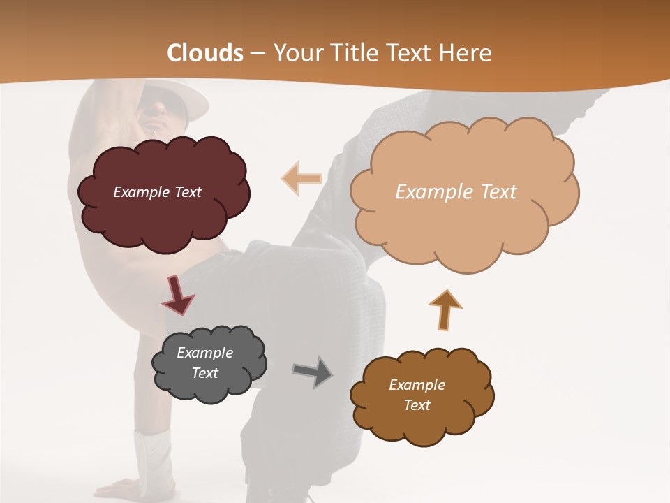 Flexibility Boy Breakdancer PowerPoint Template