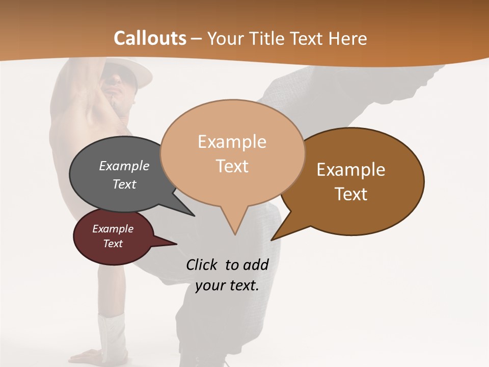 Flexibility Boy Breakdancer PowerPoint Template