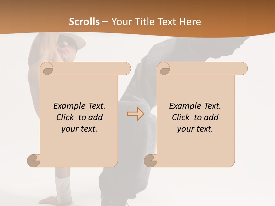 Flexibility Boy Breakdancer PowerPoint Template