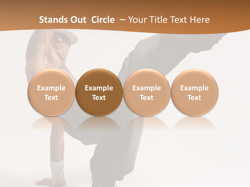 Flexibility Boy Breakdancer PowerPoint Template