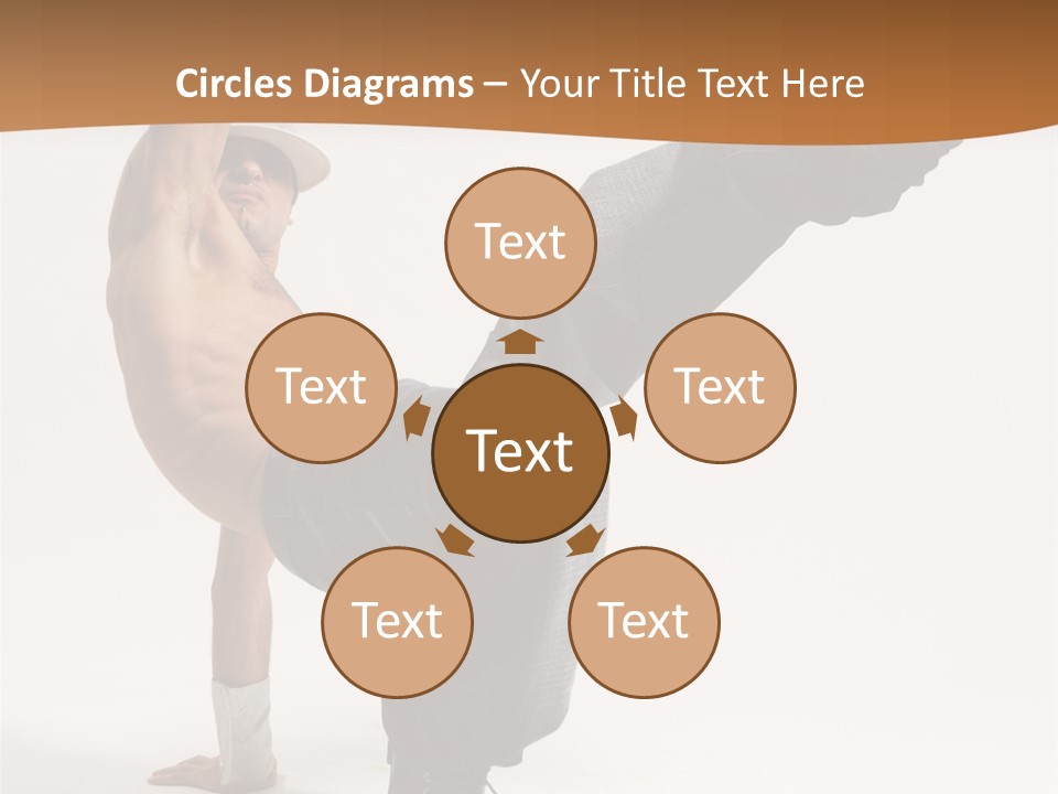 Flexibility Boy Breakdancer PowerPoint Template