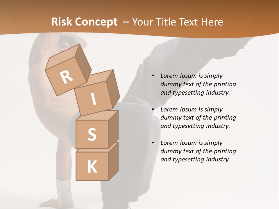 Flexibility Boy Breakdancer PowerPoint Template