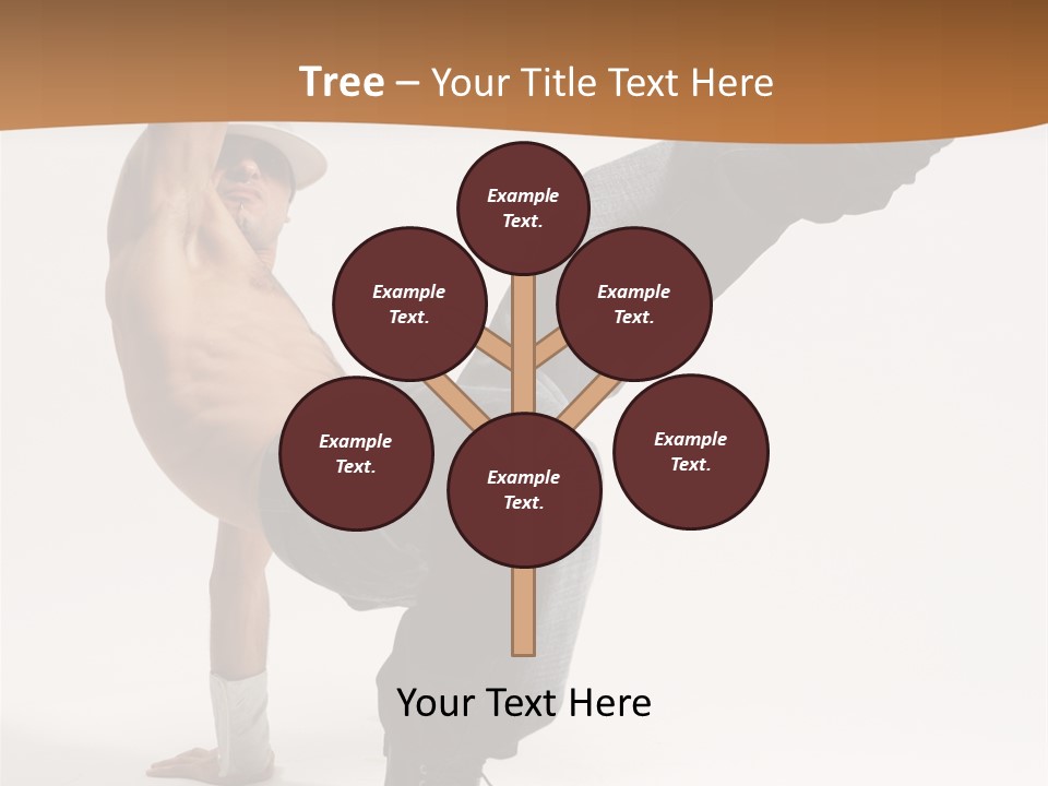 Flexibility Boy Breakdancer PowerPoint Template