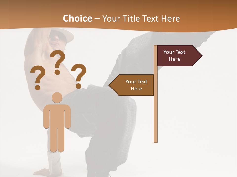 Flexibility Boy Breakdancer PowerPoint Template