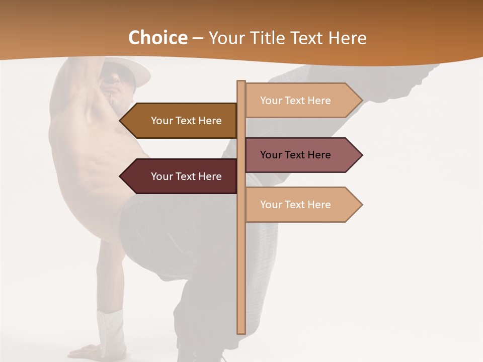 Flexibility Boy Breakdancer PowerPoint Template