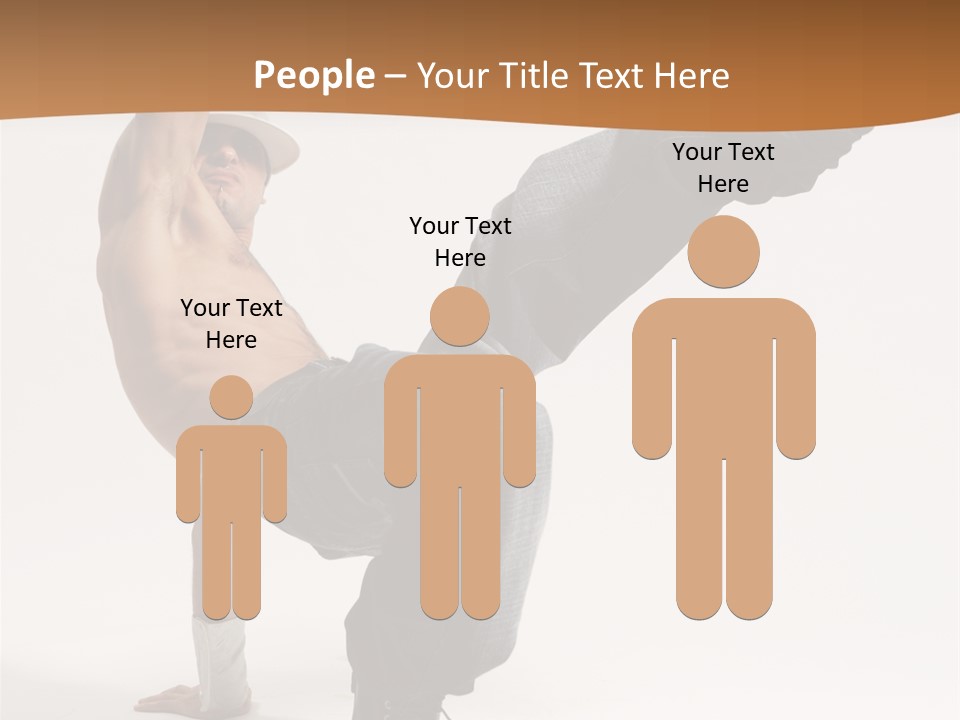 Flexibility Boy Breakdancer PowerPoint Template