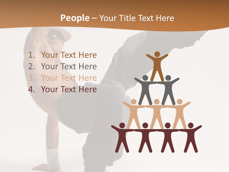 Flexibility Boy Breakdancer PowerPoint Template