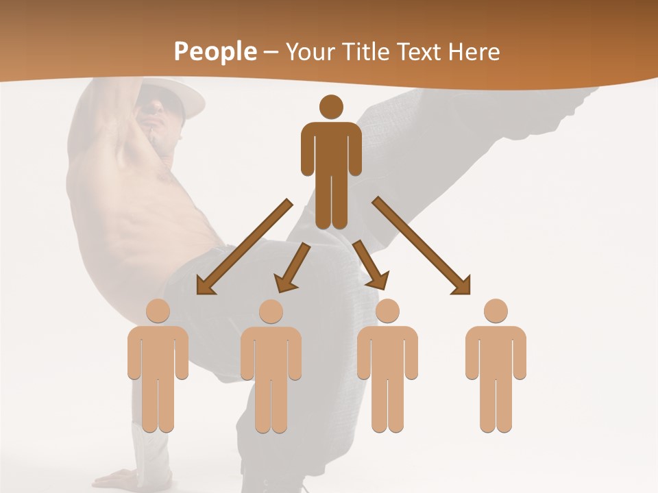 Flexibility Boy Breakdancer PowerPoint Template