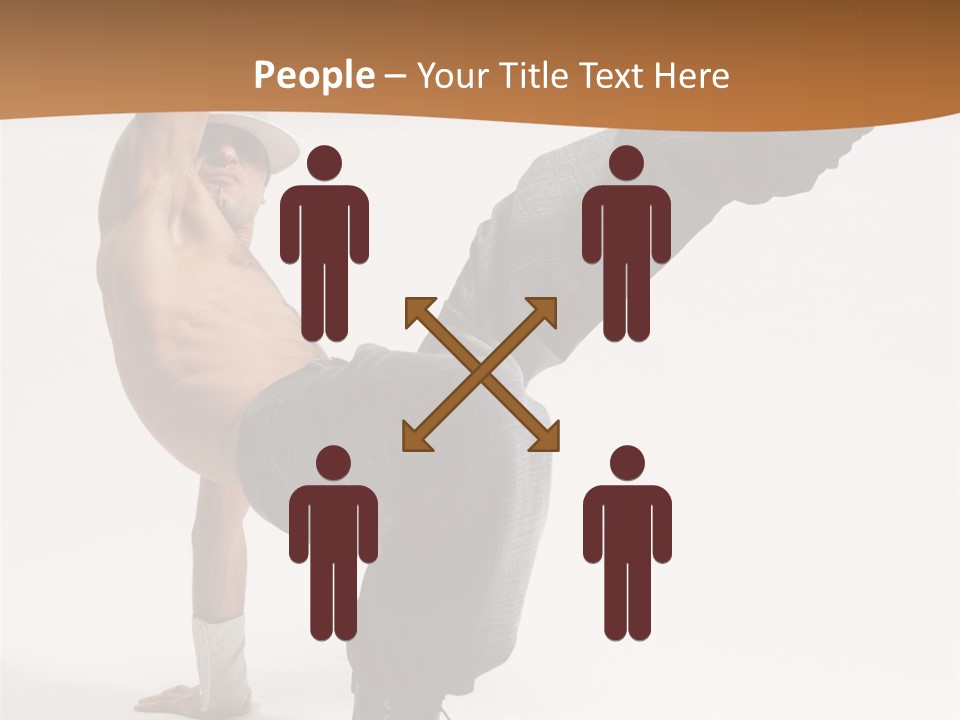 Flexibility Boy Breakdancer PowerPoint Template