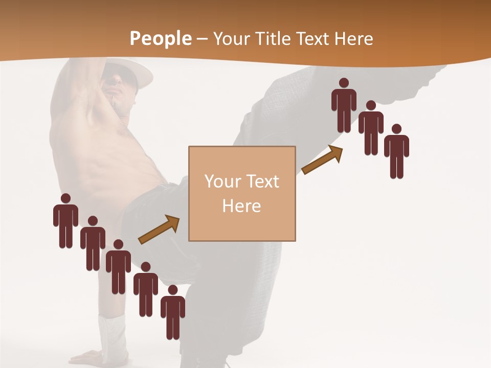 Flexibility Boy Breakdancer PowerPoint Template