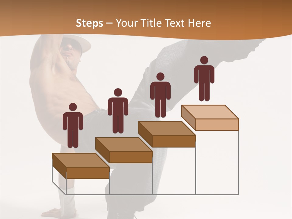 Flexibility Boy Breakdancer PowerPoint Template