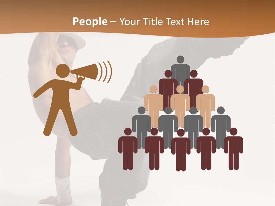 Flexibility Boy Breakdancer PowerPoint Template