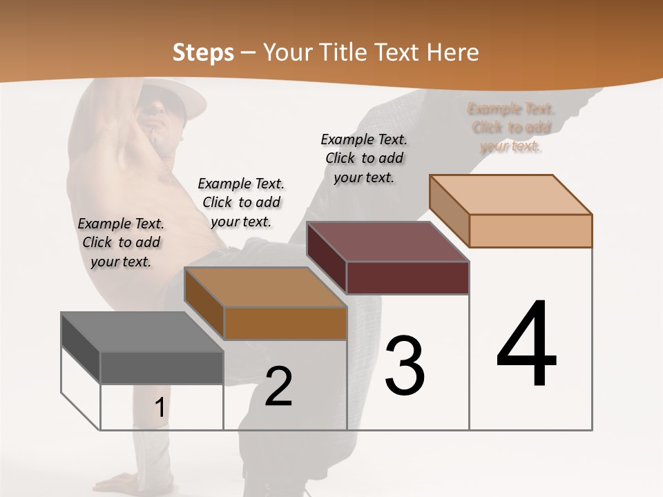 Flexibility Boy Breakdancer PowerPoint Template