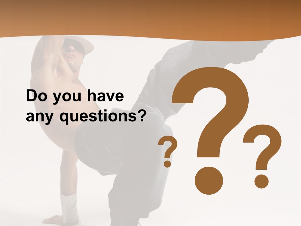 Flexibility Boy Breakdancer PowerPoint Template