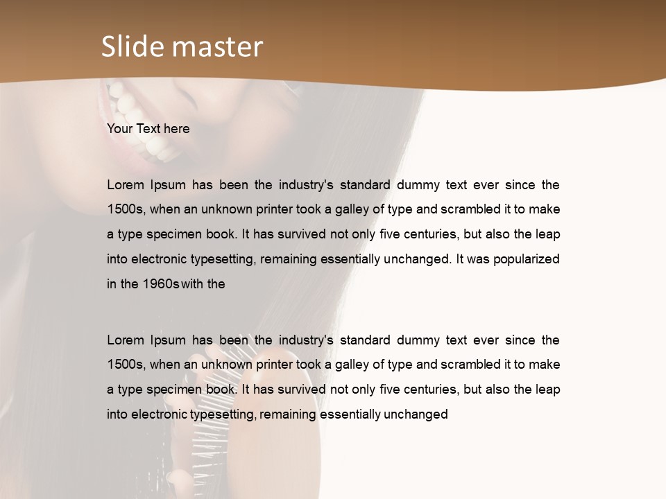 Hair Care Brunette PowerPoint Template