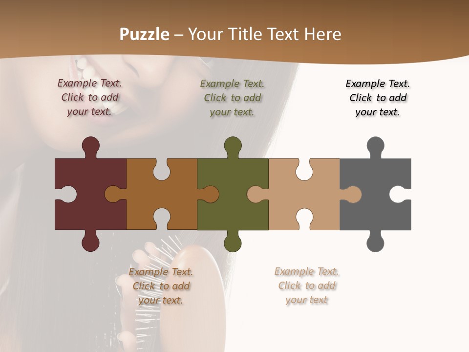 Hair Care Brunette PowerPoint Template