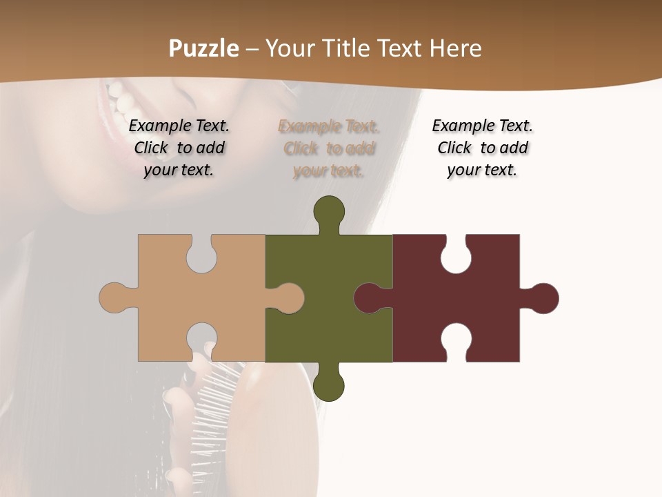 Hair Care Brunette PowerPoint Template