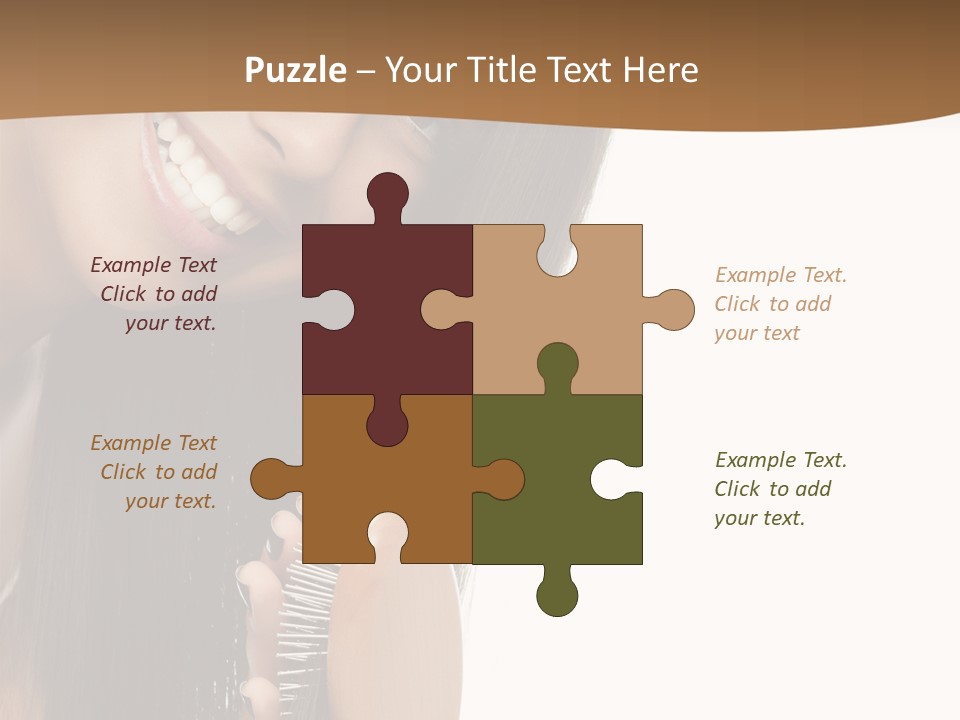 Hair Care Brunette PowerPoint Template