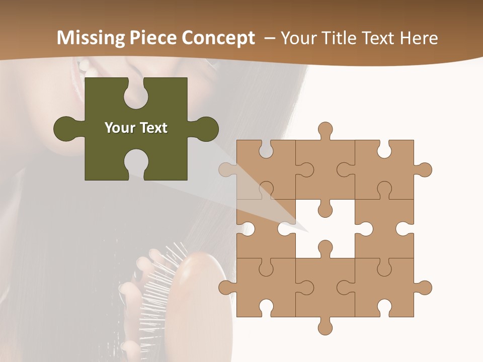 Hair Care Brunette PowerPoint Template