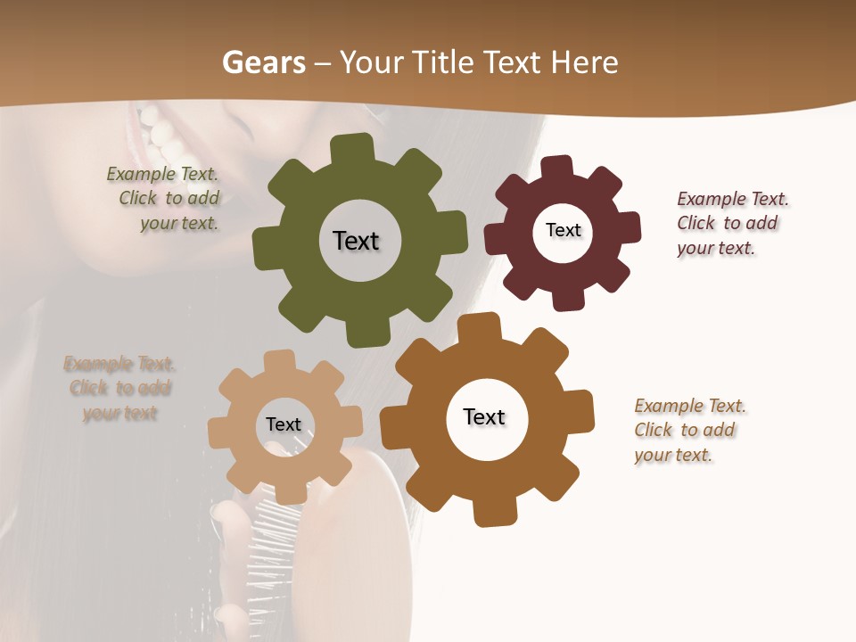 Hair Care Brunette PowerPoint Template