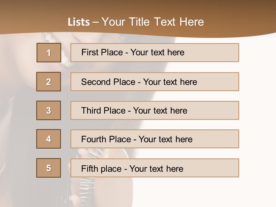 Hair Care Brunette PowerPoint Template
