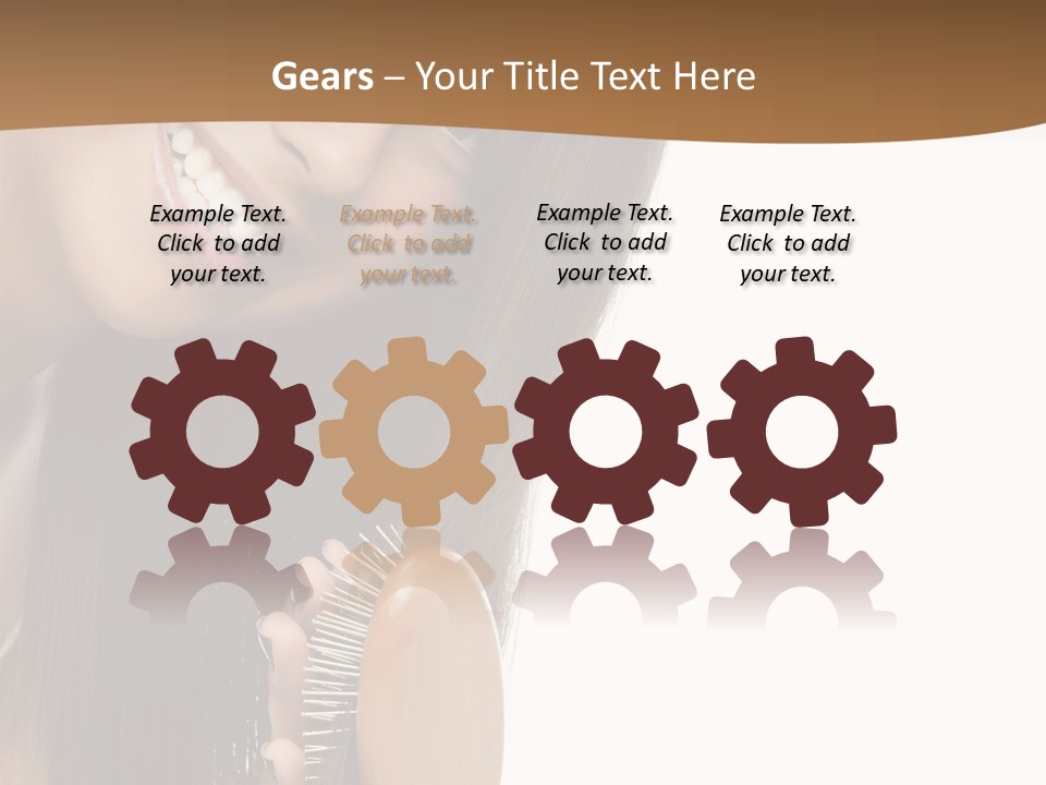 Hair Care Brunette PowerPoint Template