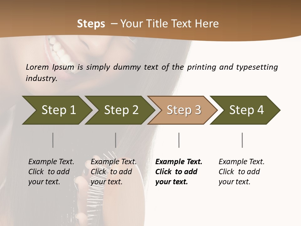 Hair Care Brunette PowerPoint Template