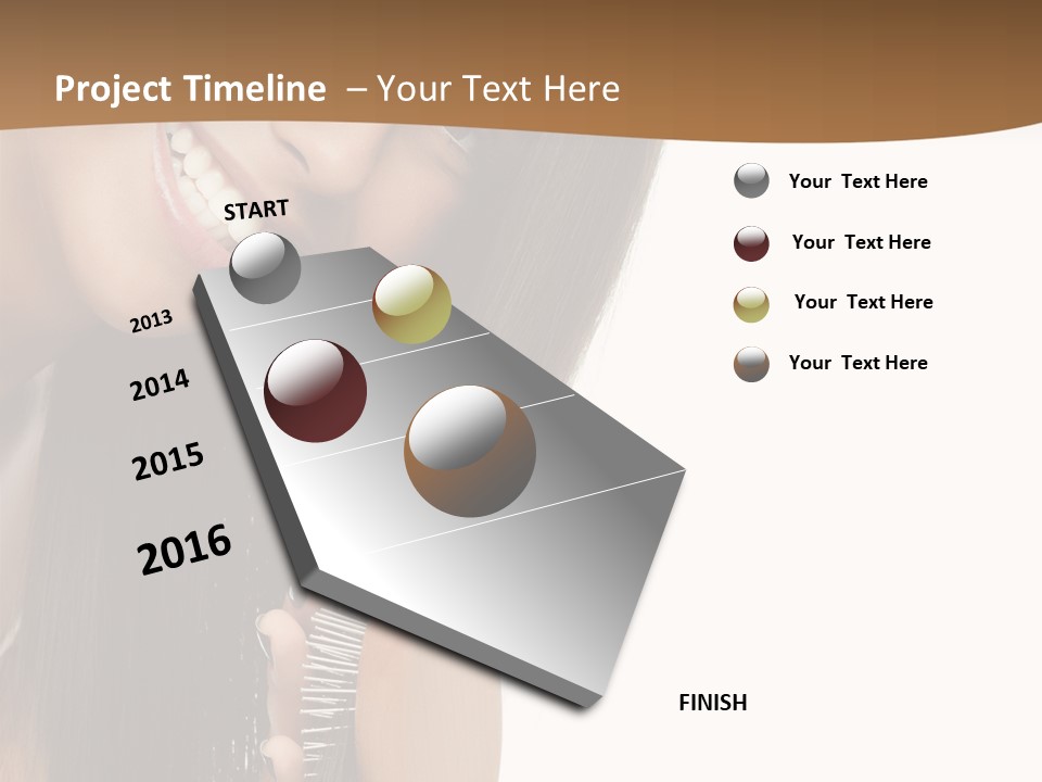 Hair Care Brunette PowerPoint Template