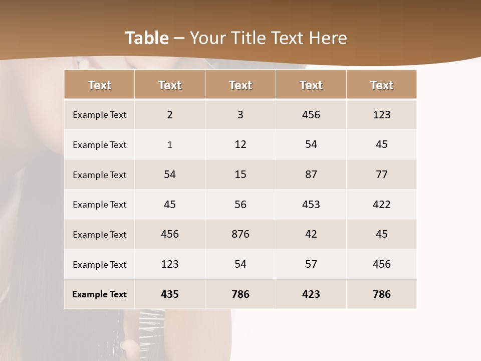 Hair Care Brunette PowerPoint Template