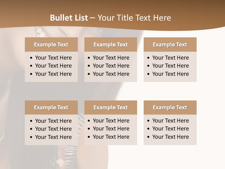 Hair Care Brunette PowerPoint Template