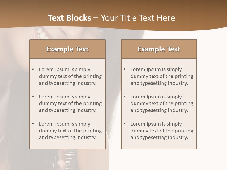 Hair Care Brunette PowerPoint Template