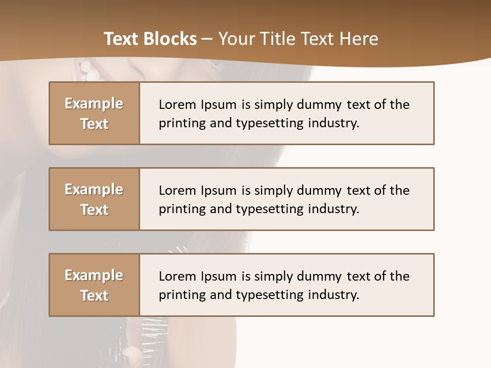 Hair Care Brunette PowerPoint Template