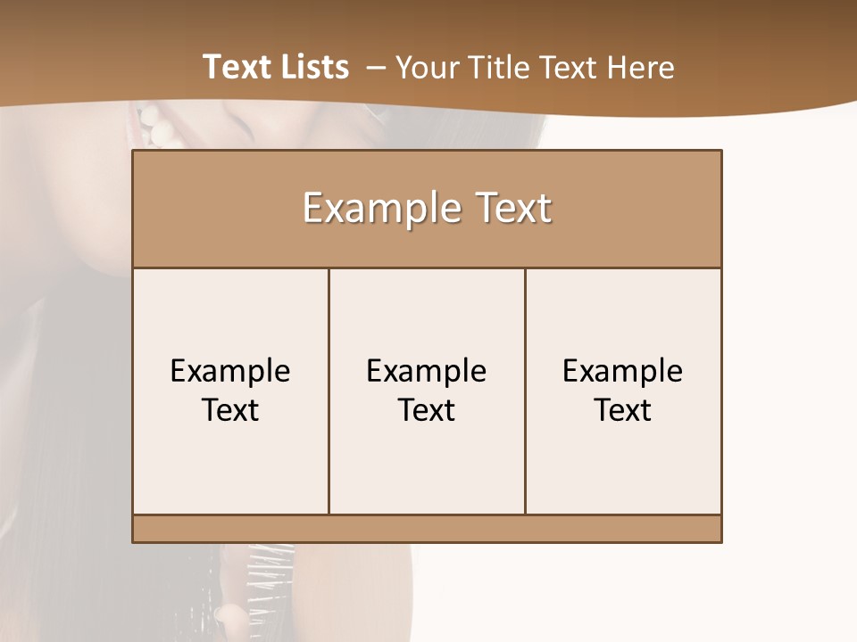 Hair Care Brunette PowerPoint Template
