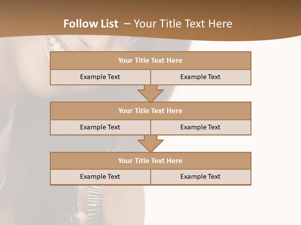 Hair Care Brunette PowerPoint Template