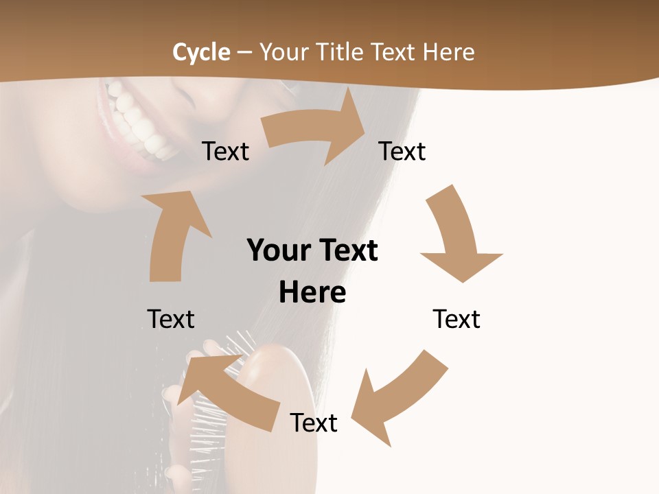 Hair Care Brunette PowerPoint Template