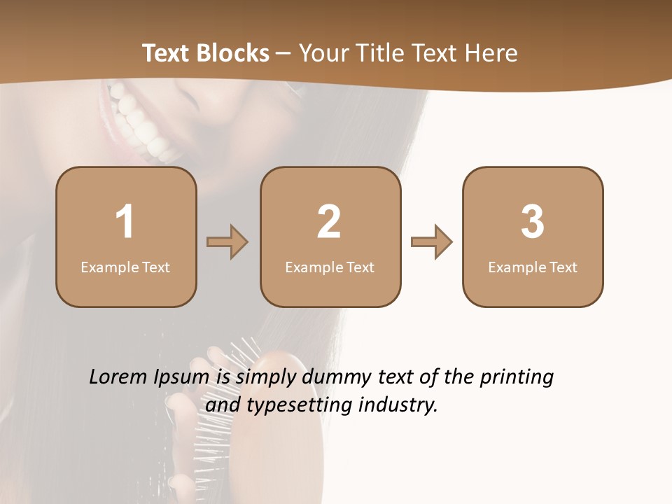 Hair Care Brunette PowerPoint Template