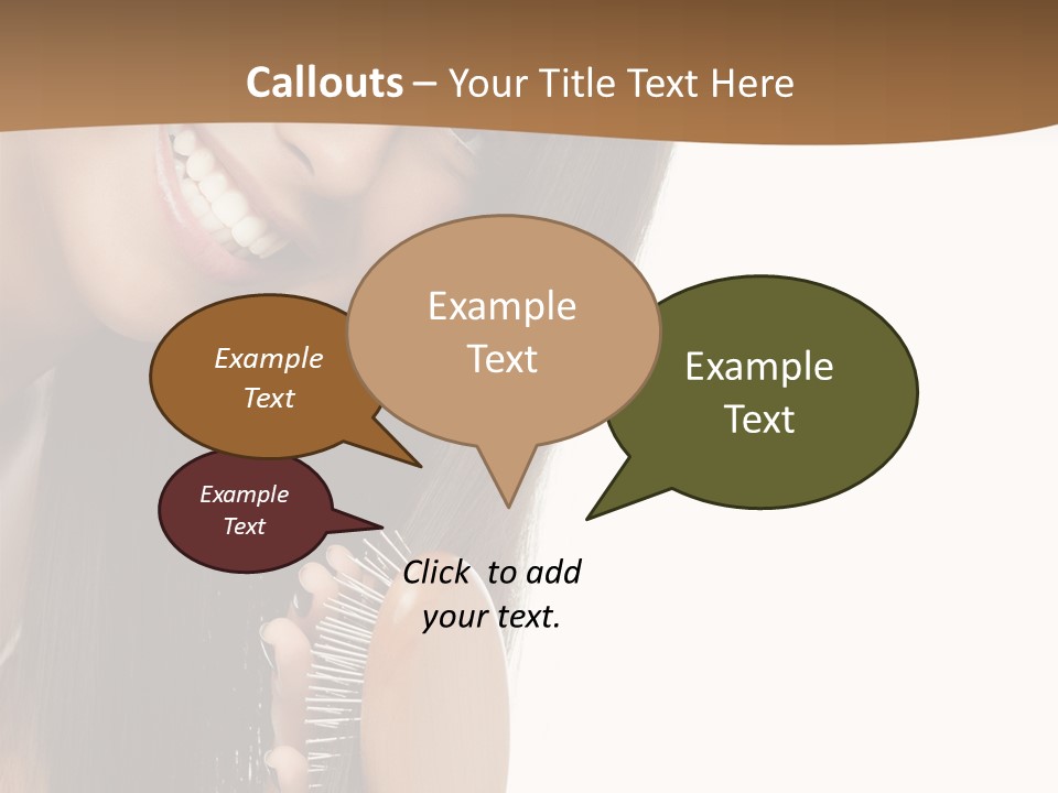 Hair Care Brunette PowerPoint Template