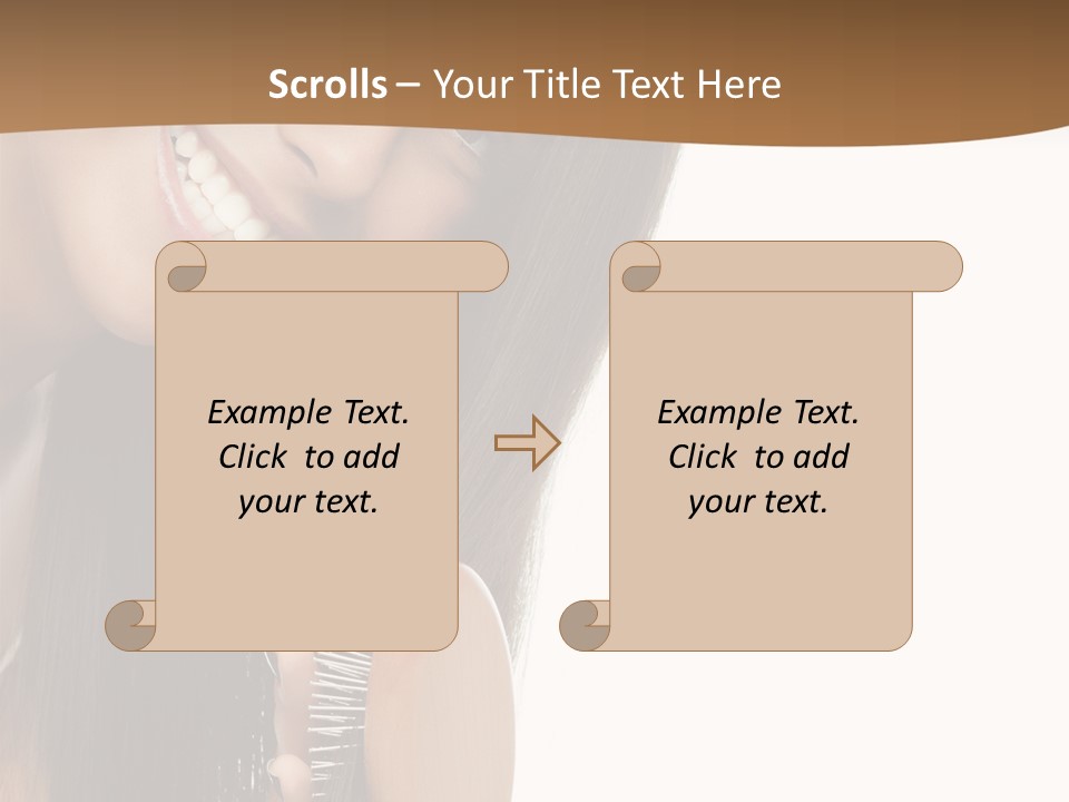 Hair Care Brunette PowerPoint Template