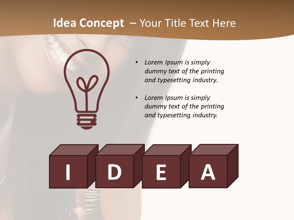 Hair Care Brunette PowerPoint Template