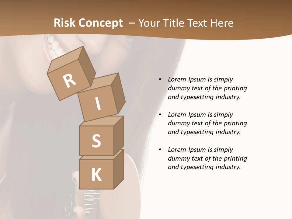 Hair Care Brunette PowerPoint Template