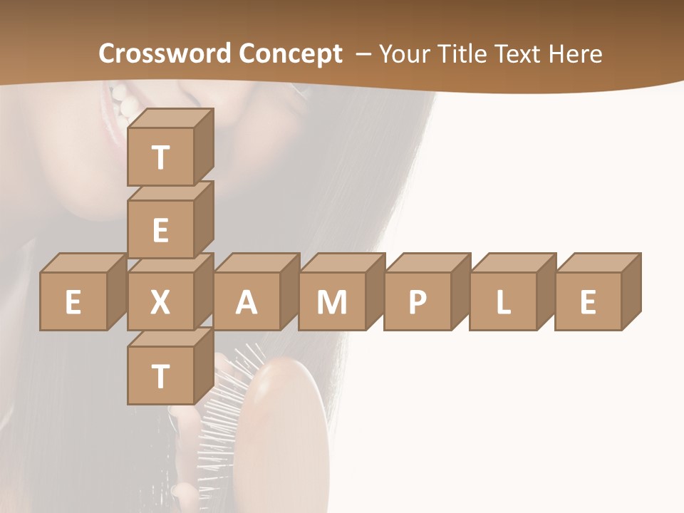 Hair Care Brunette PowerPoint Template