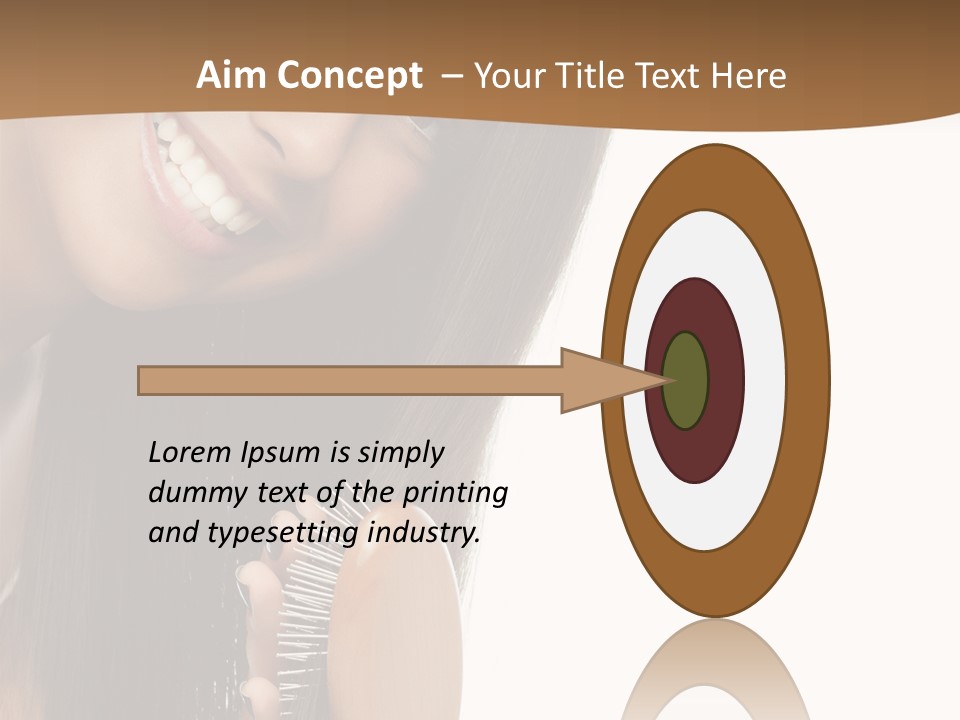 Hair Care Brunette PowerPoint Template