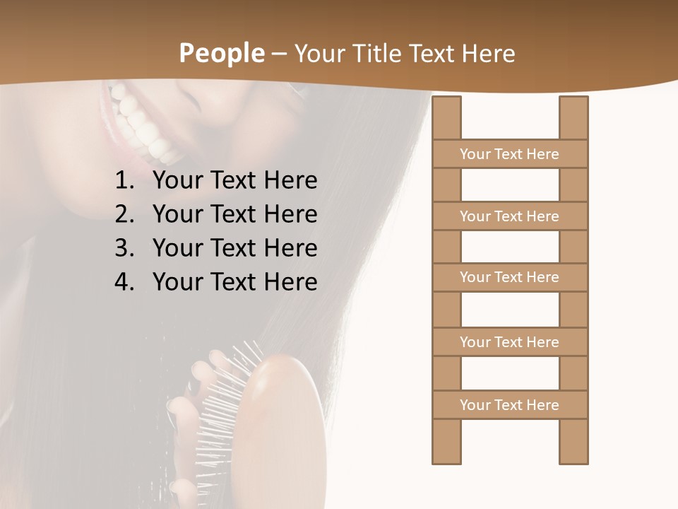 Hair Care Brunette PowerPoint Template