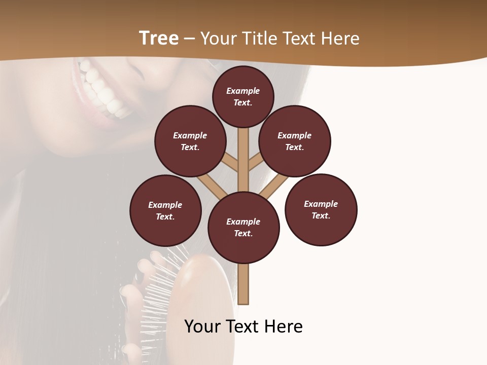 Hair Care Brunette PowerPoint Template