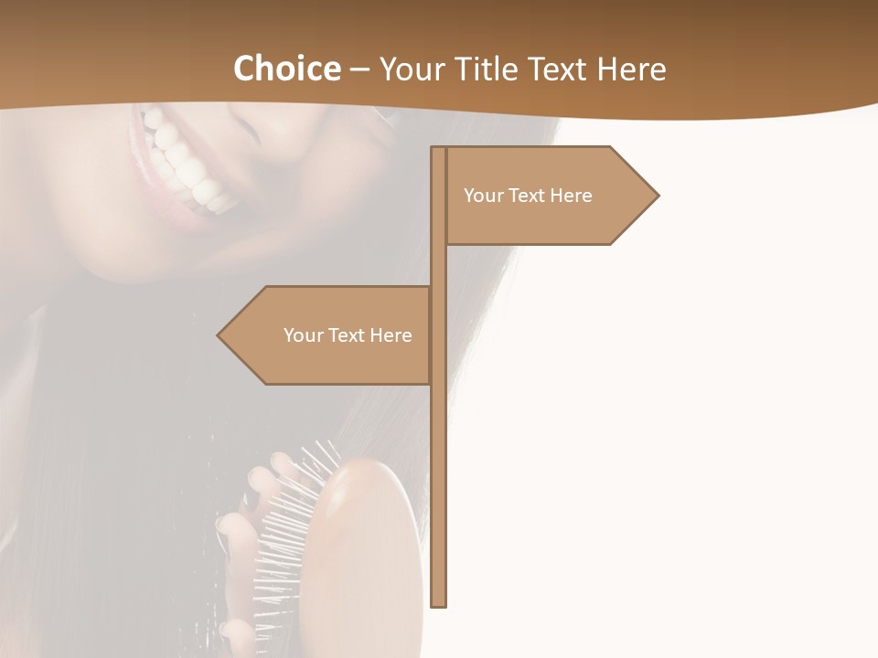 Hair Care Brunette PowerPoint Template
