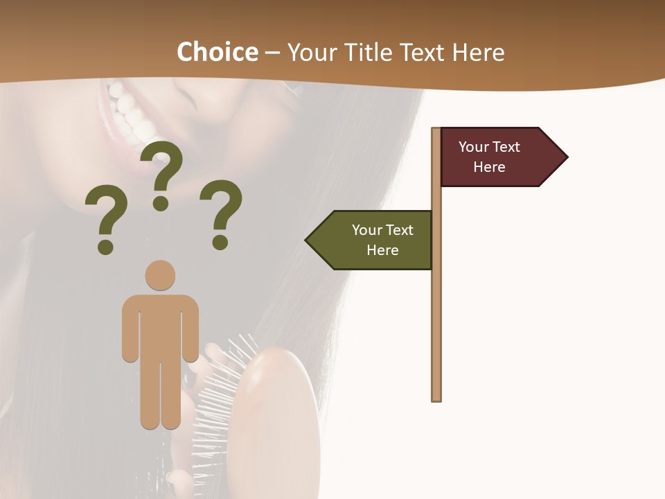 Hair Care Brunette PowerPoint Template