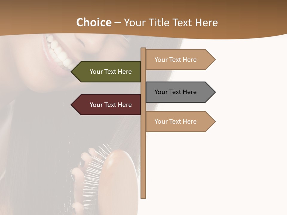 Hair Care Brunette PowerPoint Template